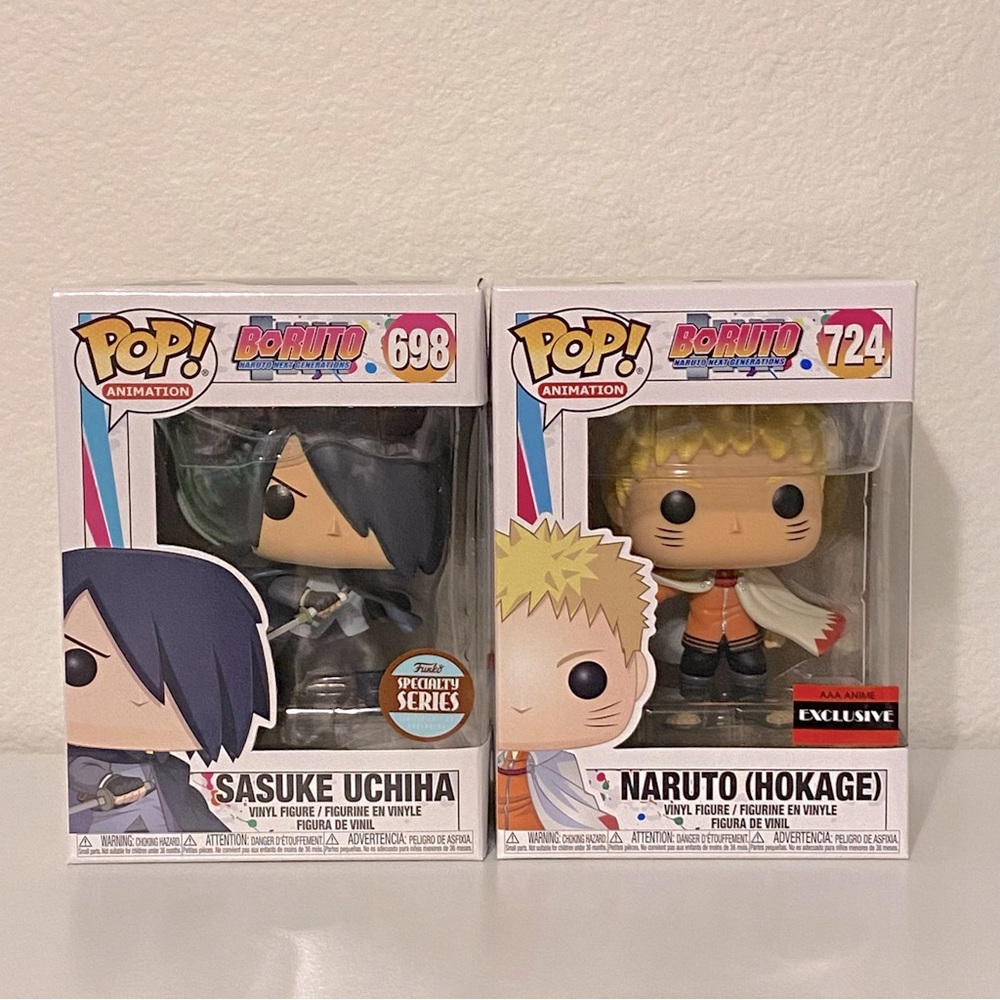 Funko Specialty Series Sasuke + AAA Exclusive Naruto (Hokage) Set [698 & 724]